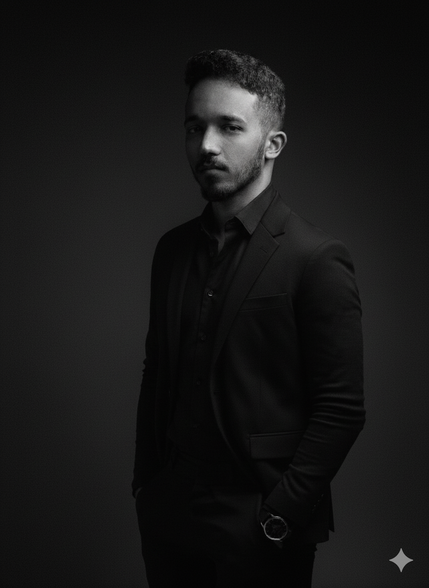 Geovane Souza — retrato preto e branco